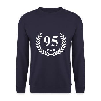 95 Number wreath - Unisex Sweatshirt - navy - Front - Alina (178cm) & Michal (187cm)