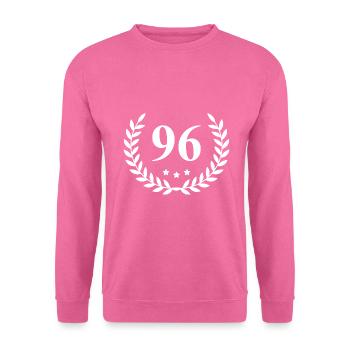 96 Couronne numérique - Sweat-shirt Unisexe - rose - Devant