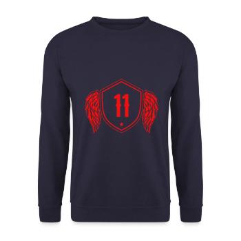 11 Nombre d’armoiries - Sweat-shirt Unisexe - marine - Devant - Alina (178cm) & Michal (187cm)