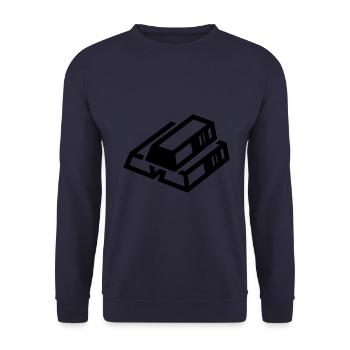 Icône Silhouette dorée - Sweat-shirt Unisexe - marine - Devant - Alina (178cm) & Michal (187cm)