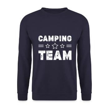Camping Team - Unisex Pullover - Navy - Vorne - Alina (178cm) & Michal (187cm)