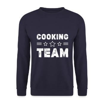 Cooking Team - Unisex Sweatshirt - navy - Front - Alina (178cm) & Michal (187cm)