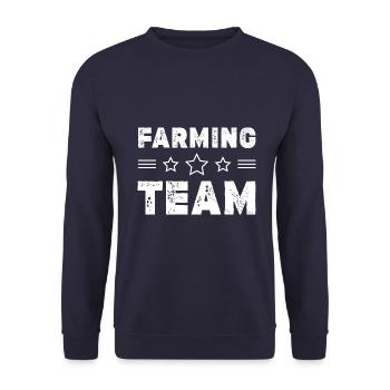 Farming Team - Unisex Pullover - Navy - Vorne - Alina (178cm) & Michal (187cm)