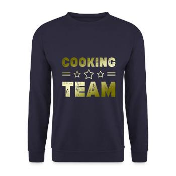 Cooking Team - Unisex Sweatshirt - navy - Front - Alina (178cm) & Michal (187cm)