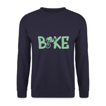 Bike Biken Fahrrad - Unisex Pullover - Navy - Vorne - Alina (178cm) & Michal (187cm)