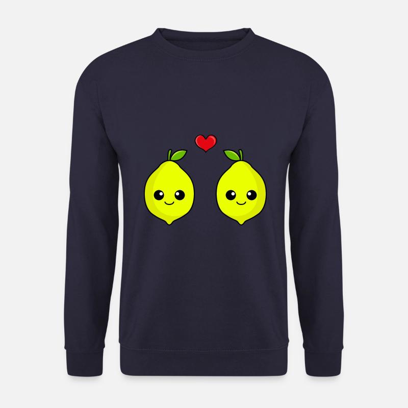 Zitrone Paar Liebe Comic - Unisex Pullover - Navy