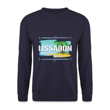 Lisbon - Unisex Sweatshirt - navy - Front - Alina (178cm) & Michal (187cm)