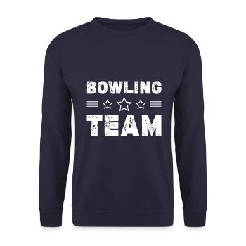 Bowling Team - Unisex Pullover - Navy - Vorne - Alina (178cm) & Michal (187cm)