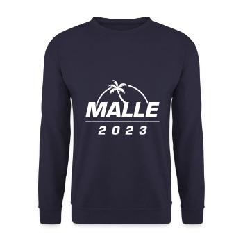 Malle 2023 - Unisex Sweatshirt - navy - Front - Alina (178cm) & Michal (187cm)