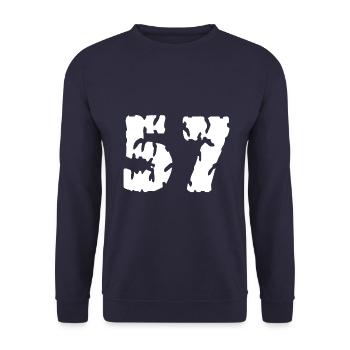 Maillot 57 numéros - Sweat-shirt Unisexe - marine - Devant - Alina (178cm) & Michal (187cm)