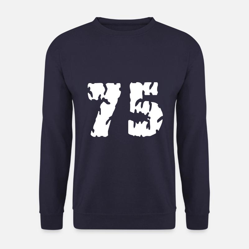 75 Zahl Trikot - Unisex Pullover - Navy