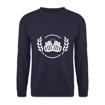 Beer - Beer Mug - Party - Beer Tent - Folk Festival - Unisex Sweatshirt - navy - Front - Alina (178cm) & Michal (187cm)