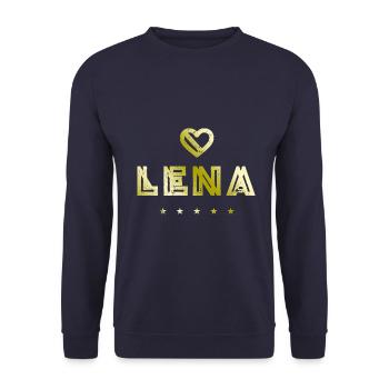 Lena Herz - Sweat-shirt Unisexe - marine - Devant - Alina (178cm) & Michal (187cm)