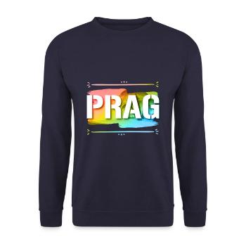 Prag - Unisex Pullover - Navy - Vorne - Alina (178cm) & Michal (187cm)