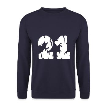 Maillot 21 numéros - Sweat-shirt Unisexe - marine - Devant - Alina (178cm) & Michal (187cm)