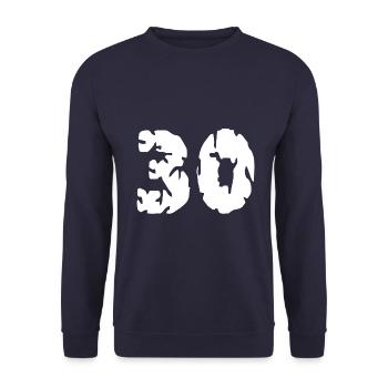 Maillot 30 numéros - Sweat-shirt Unisexe - marine - Devant - Alina (178cm) & Michal (187cm)
