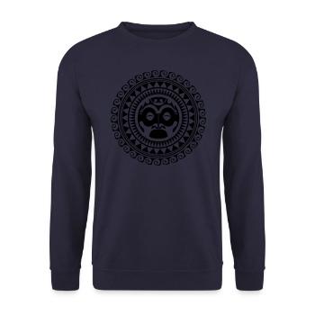 T-shirt de tatouage maori - Sweat-shirt Unisexe - marine - Devant - Alina (178cm) & Michal (187cm)