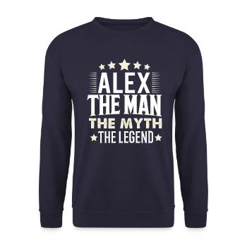 Alex - Unisex Sweatshirt - navy - Front - Alina (178cm) & Michal (187cm)