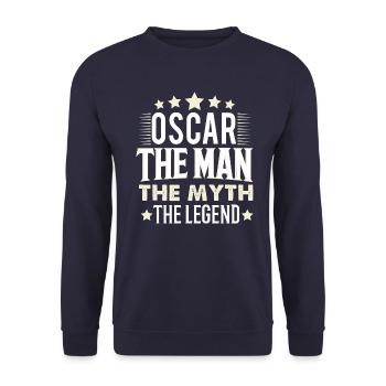 Oscar - Unisex Sweatshirt - navy - Front - Alina (178cm) & Michal (187cm)