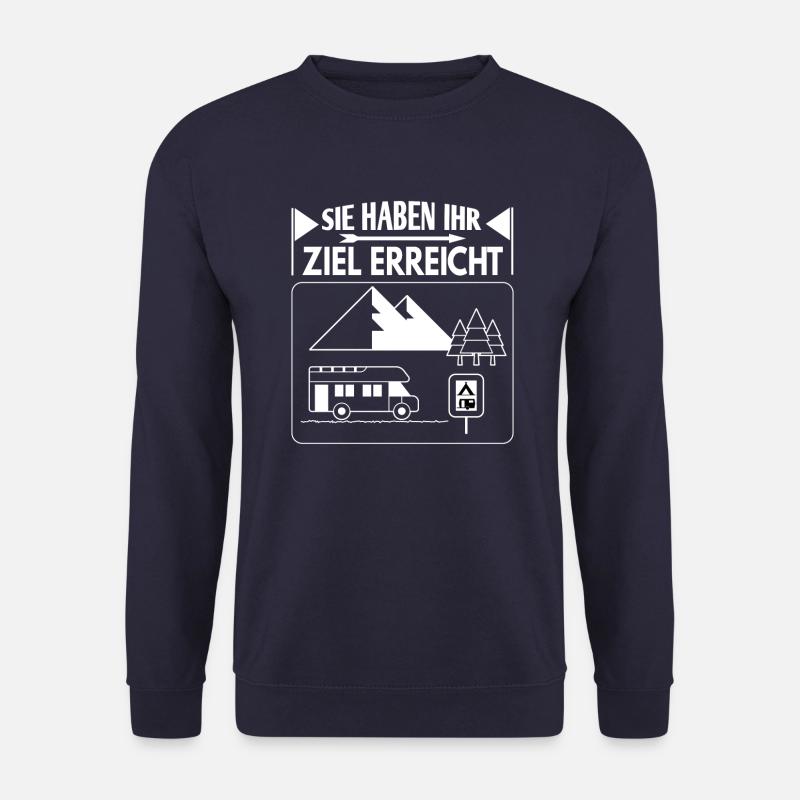 Camping Campen Ziel Campingplatz Natur Geschenk - Unisex Pullover - Navy