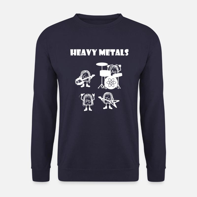 Heavy Metals, rockende Schwermetalle - Unisex Pullover - Navy