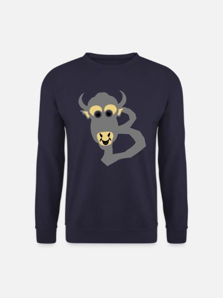 bison lettre b dessin 511 - Sweat-shirt Unisexe - marine
