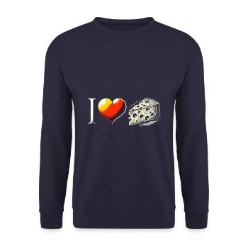 Fromage - Sweat-shirt Unisexe - marine - Devant - Alina (178cm) & Michal (187cm)