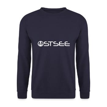 Ostsee mit Anker [white] - Unisex Pullover - Navy - Vorne - Alina (178cm) & Michal (187cm)