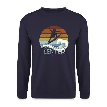 Je viens de trouver mon centre Yoga Zen Surfer Surfing - Sweat-shirt Unisexe - marine - Devant - Alina (178cm) & Michal (187cm)