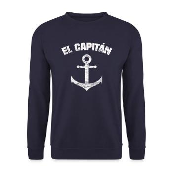El Capitan ANCLA SHIRT - Sweat-shirt Unisexe - marine - Devant - Alina (178cm) & Michal (187cm)