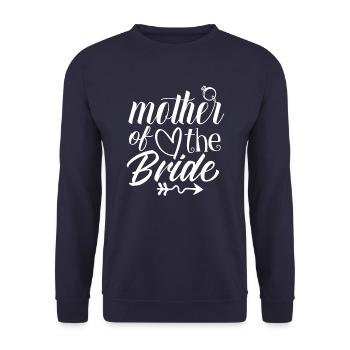 Mutter der Braut Y'all Shirt Hochzeitsfest MOB - Unisex Pullover - Navy - Vorne - Alina (178cm) & Michal (187cm)