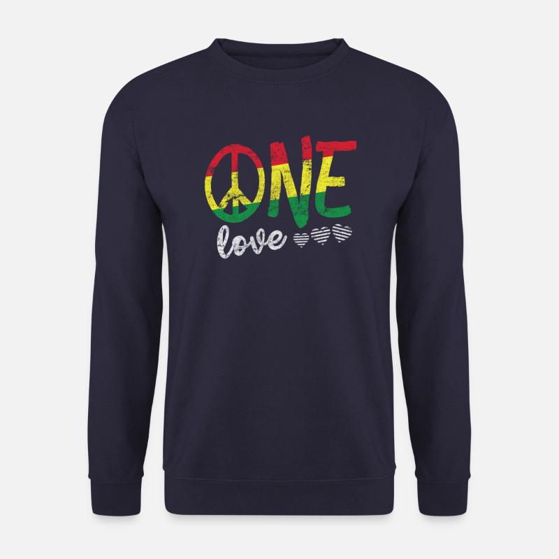 Ein Liebest-shirt Rasta Reggae Männer Frauen Kinder Geschenk - Unisex Pullover - Navy