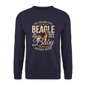 Beagle Shirt Telling You I'm Not a Beagle T-Shirt - Unisex Sweatshirt - navy - Front - Alina (178cm) & Michal (187cm)