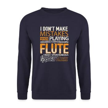 Chemise flûte je ne fais pas d’erreur cadeau de marche - Sweat-shirt Unisexe - marine - Devant - Alina (178cm) & Michal (187cm)