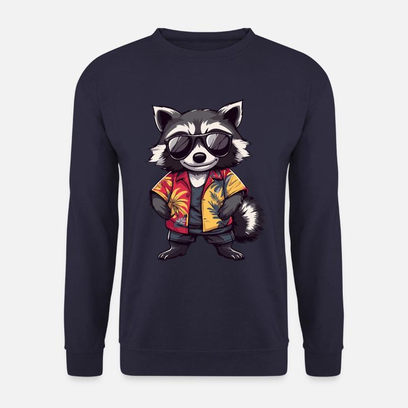 Waschbär Lustig Sommer - Unisex Pullover - Navy