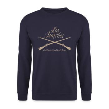Les Marches de l'Entre-Sambre-et-Meuse - Sweat-shirt Unisexe - marine - Devant - Alina (178cm) & Michal (187cm)