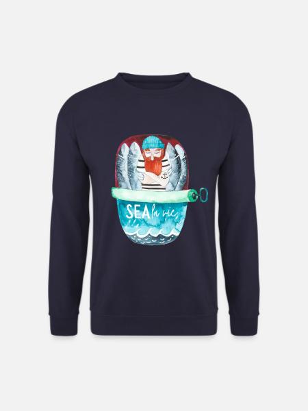 Seemann in der Sardinenbüchse / Sea la vie - Unisex Pullover - Navy