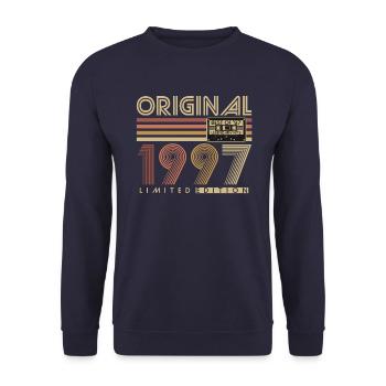 1997 Vintage Vintage Rétro Cadeau d’anniversaire - Sweat-shirt Unisexe - marine - Devant - Alina (178cm) & Michal (187cm)
