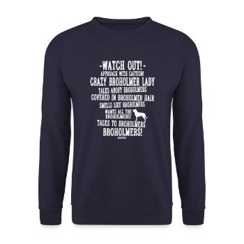 Broholmer Lady W - Unisex Sweatshirt - navy - Front - Alina (178cm) & Michal (187cm)