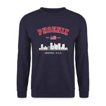 Phoenix Arozonta Est 1881 - Unisex Pullover - Navy - Vorne - Alina (178cm) & Michal (187cm)