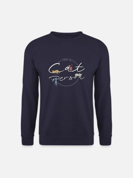 Heute mal eine Katzen-Person! Katzenmensch - Unisex Pullover - Navy