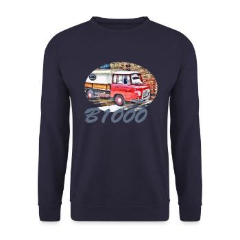 B1000 Pritsche Barkas - Unisex Pullover - Navy - Vorne - Alina (178cm) & Michal (187cm)