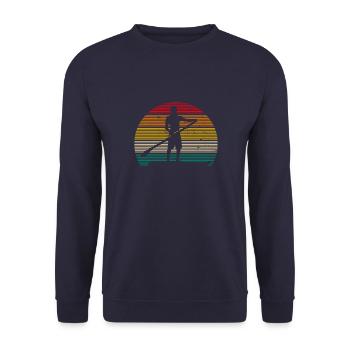 SUP Standup Paddle Standup Paddling Sup Surf - Unisex Pullover - Navy - Vorne - Alina (178cm) & Michal (187cm)