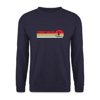 SUP Standup Paddle Standup Paddling Sup Surf - Unisex Pullover - Navy - Vorne - Alina (178cm) & Michal (187cm)