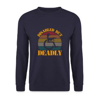 Disbaled but Deadly - Unisex Pullover - Navy - Vorne - Alina (178cm) & Michal (187cm)
