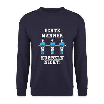 Tischfußball Spruch zum Kickern - Unisex Pullover - Navy - Vorne - Alina (178cm) & Michal (187cm)