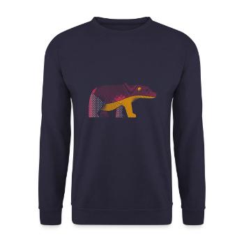Ours graphique - Sweat-shirt Unisexe - marine - Devant - Alina (178cm) & Michal (187cm)
