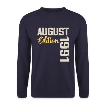 Jubiläum August 1991 - Limitierte Auflage August 1991 - Unisex Pullover - Navy - Vorne - Alina (178cm) & Michal (187cm)