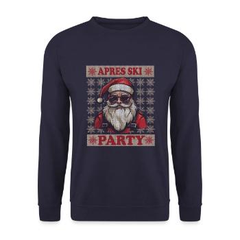 Fête de Noël après ski - Sweat-shirt Unisexe - marine - Devant - Alina (178cm) & Michal (187cm)