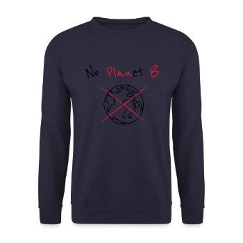No Planet B - Environmental Protection & Climate Rescue - Unisex Sweatshirt - navy - Front - Alina (178cm) & Michal (187cm)